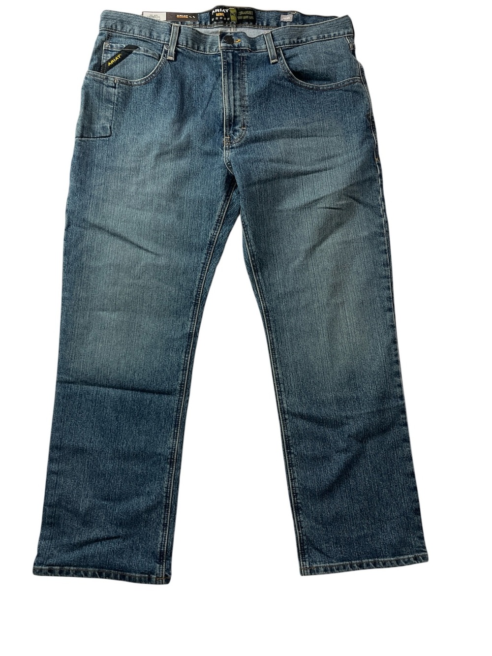 Ariat Rebar M5 Straight Fit Straight Leg Men's Jeans 38x30 DuraStretch Workwear - Picture 2 of 7